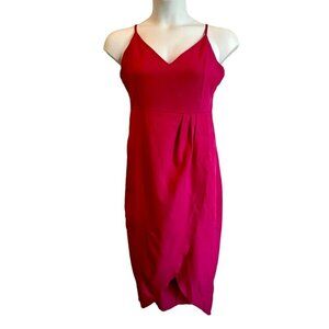 Aigeman Spaghetti Strap V Neck Front Cross Slit Dress Women's Size 12-14